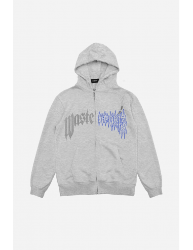 HOODIE ZIP CROWN PITCHER GREY