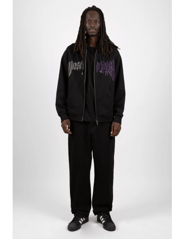 HOODIE ZIP CROWN PITCHER BLACK