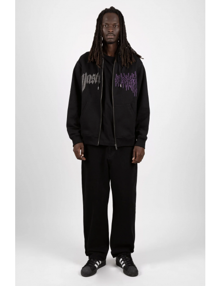 HOODIE ZIP CROWN PITCHER BLACK