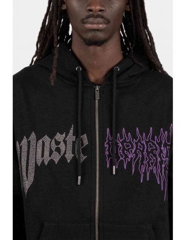 HOODIE ZIP CROWN PITCHER BLACK