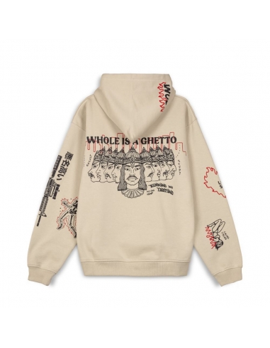BACK AT YOU WIDE HOLE VINTAGE HOODIE CREAM