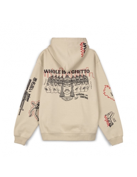 BACK AT YOU WIDE HOLE VINTAGE HOODIE CREAM