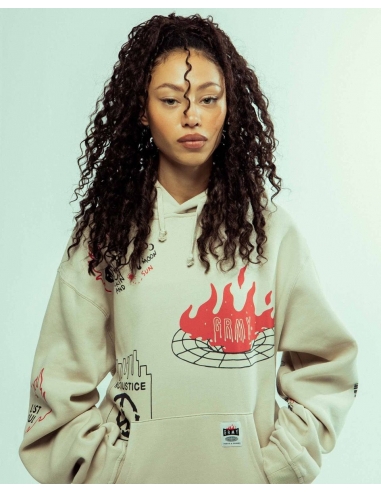 BACK AT YOU WIDE HOLE VINTAGE HOODIE CREAM