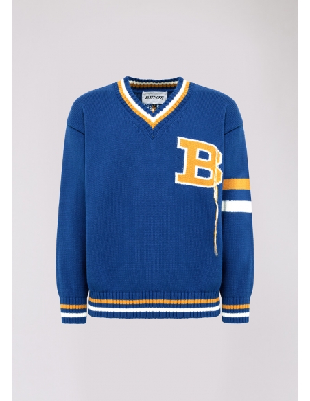 BLAST-OFF - V-NECK COLLEGE SWEATER