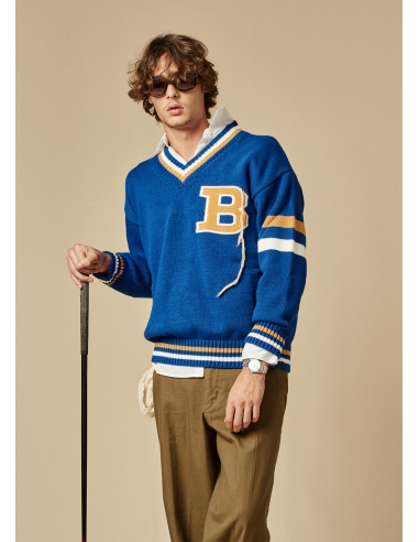 BLAST-OFF - V-NECK COLLEGE SWEATER