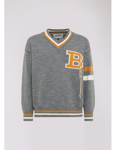 BLAST-OFF - V-NECK COLLEGE SWEATER