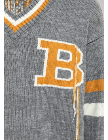 BLAST-OFF - V-NECK COLLEGE SWEATER