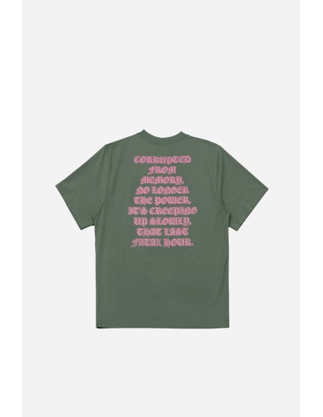T-SHIRT CORRUPTION LICHEN GREEN