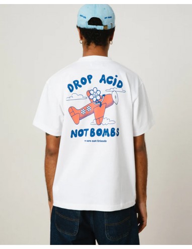 DROP ACID NOT BOMBS WHITE T-SHIRT