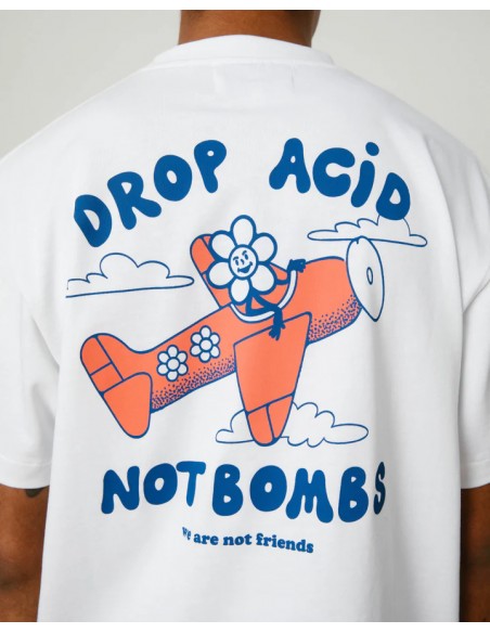 DROP ACID NOT BOMBS WHITE T-SHIRT