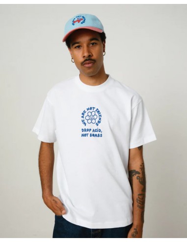 DROP ACID NOT BOMBS WHITE T-SHIRT