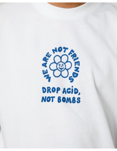 DROP ACID NOT BOMBS WHITE T-SHIRT