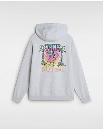 PALM CHEERS CLASSIC FT PO HOODIE LIGHT GREY