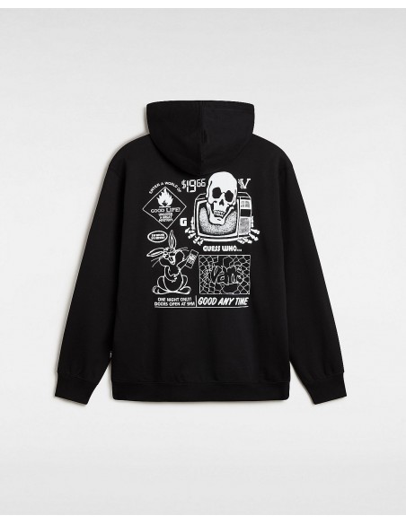 CRAZY EDDY 66 LOOSE PO HOODIE BLACK