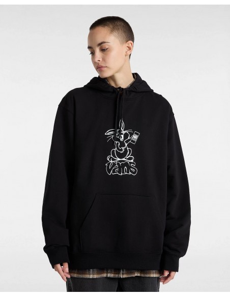 CRAZY EDDY 66 LOOSE PO HOODIE BLACK