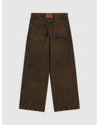 LOOSE WAVE DENIM INDIGO BROWN