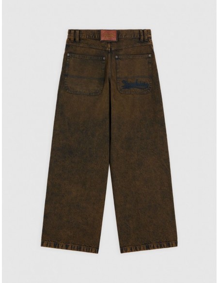 LOOSE WAVE DENIM INDIGO BROWN