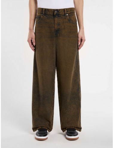 LOOSE WAVE DENIM INDIGO BROWN