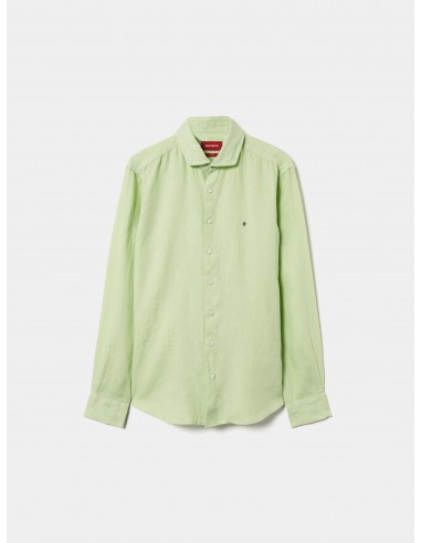 CAMISA LINO SLIM FIT VERDE