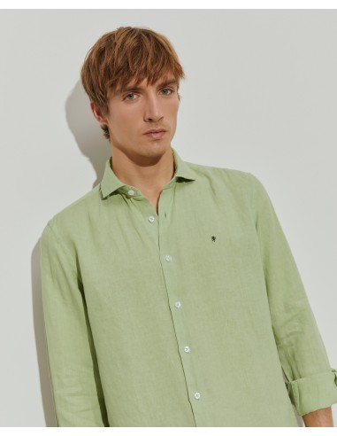 CAMISA LINO SLIM FIT VERDE