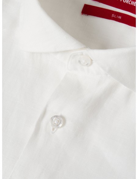 CAMISA LINO SLIM FIT BLANCA