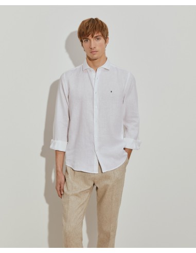 CAMISA LINO SLIM FIT BLANCA