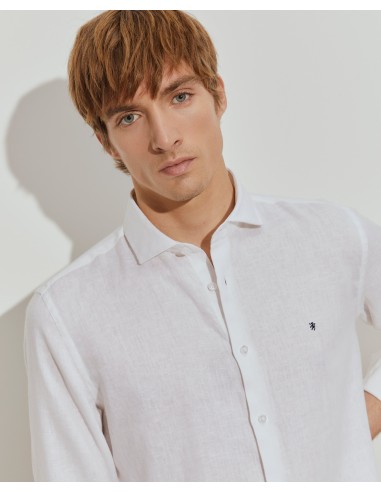 CAMISA LINO SLIM FIT BLANCA