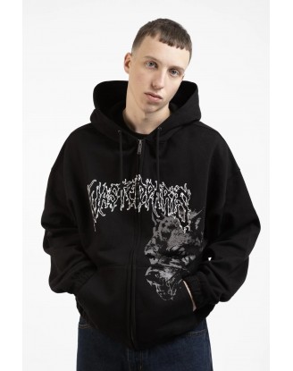 VARG BOXY ZIP HOODIE BLACK