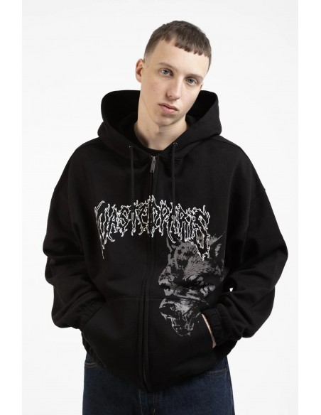 VARG BOXY ZIP HOODIE BLACK