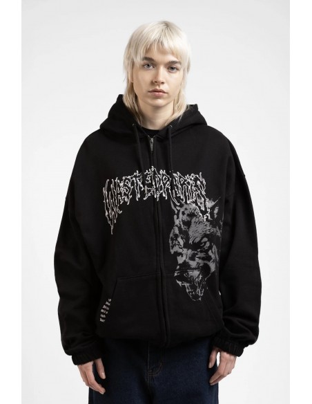 VARG BOXY ZIP HOODIE BLACK