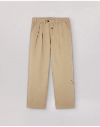 PLEAT CREAM CHINO