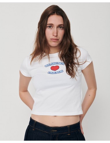 LOVE WHITE CROP TEE