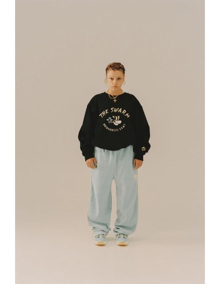 THE SWARM DC SHOES X GRIMEY VINTAGE CREWNECK BLACK