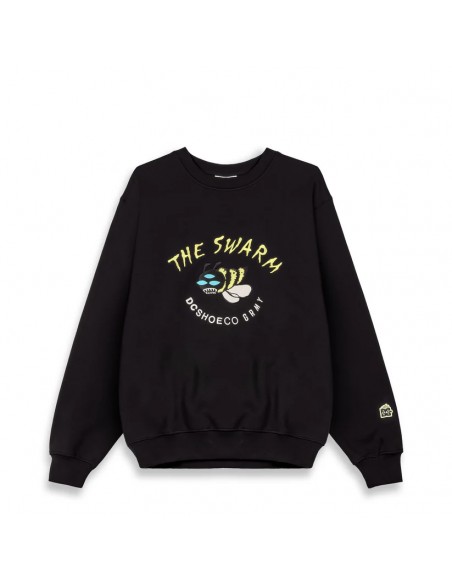 THE SWARM DC SHOES X GRIMEY VINTAGE CREWNECK BLACK