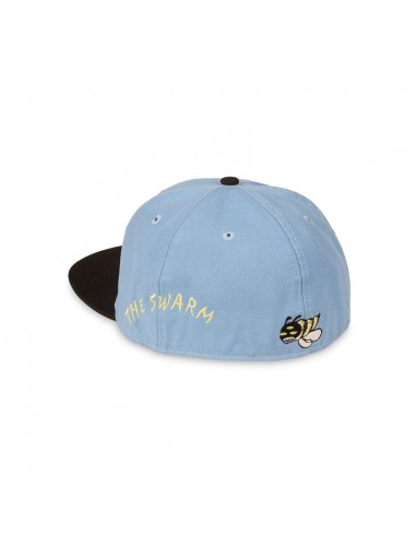 THE SWARM DC SHOES X GRIMEY FITTED CAP BLUE