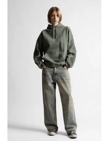 BURY BOXY HOODIE LICHEN GREEN