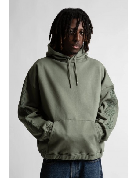 BURY BOXY HOODIE LICHEN GREEN
