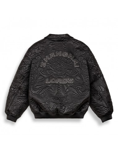 SAMPANS PU LEATHER JACKET BLACK