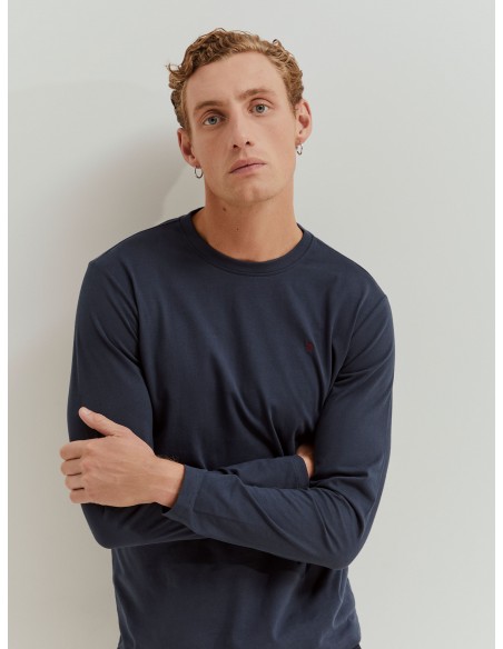 CAMISETA BASICA ALGODÓN MARINO