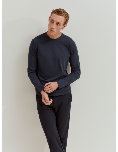 CAMISETA BASICA ALGODÓN MARINO