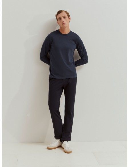 CAMISETA BASICA ALGODÓN MARINO